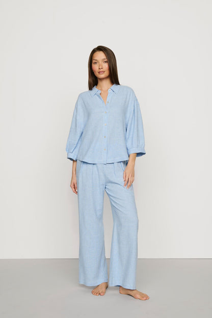 Eberjey Linen Blend Relaxed Pant