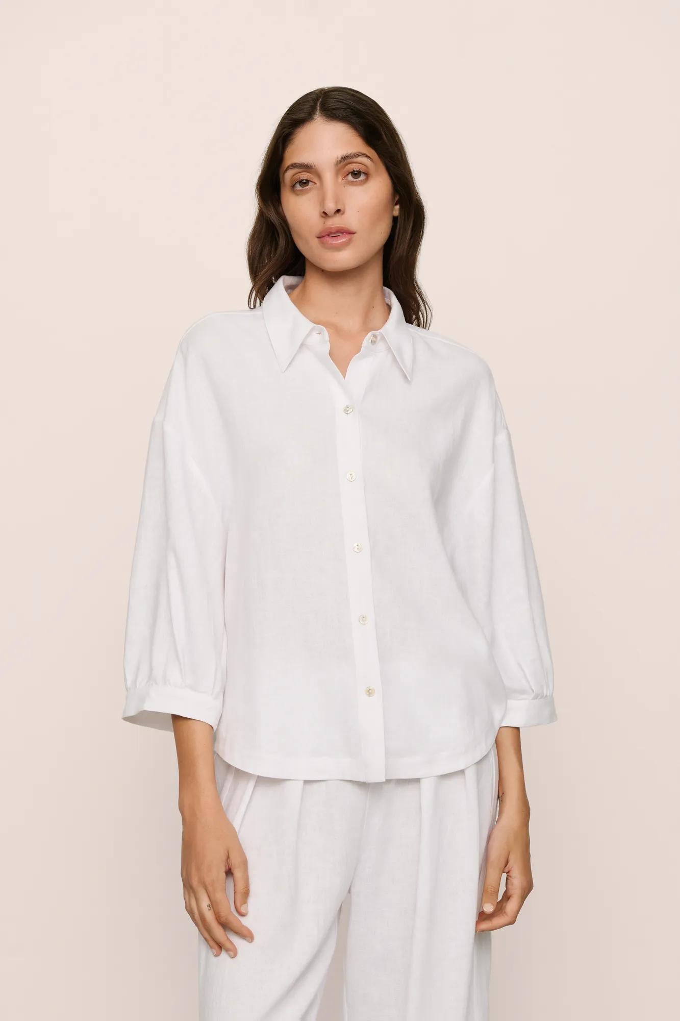 Eberjey Linen Blend Relaxed Top