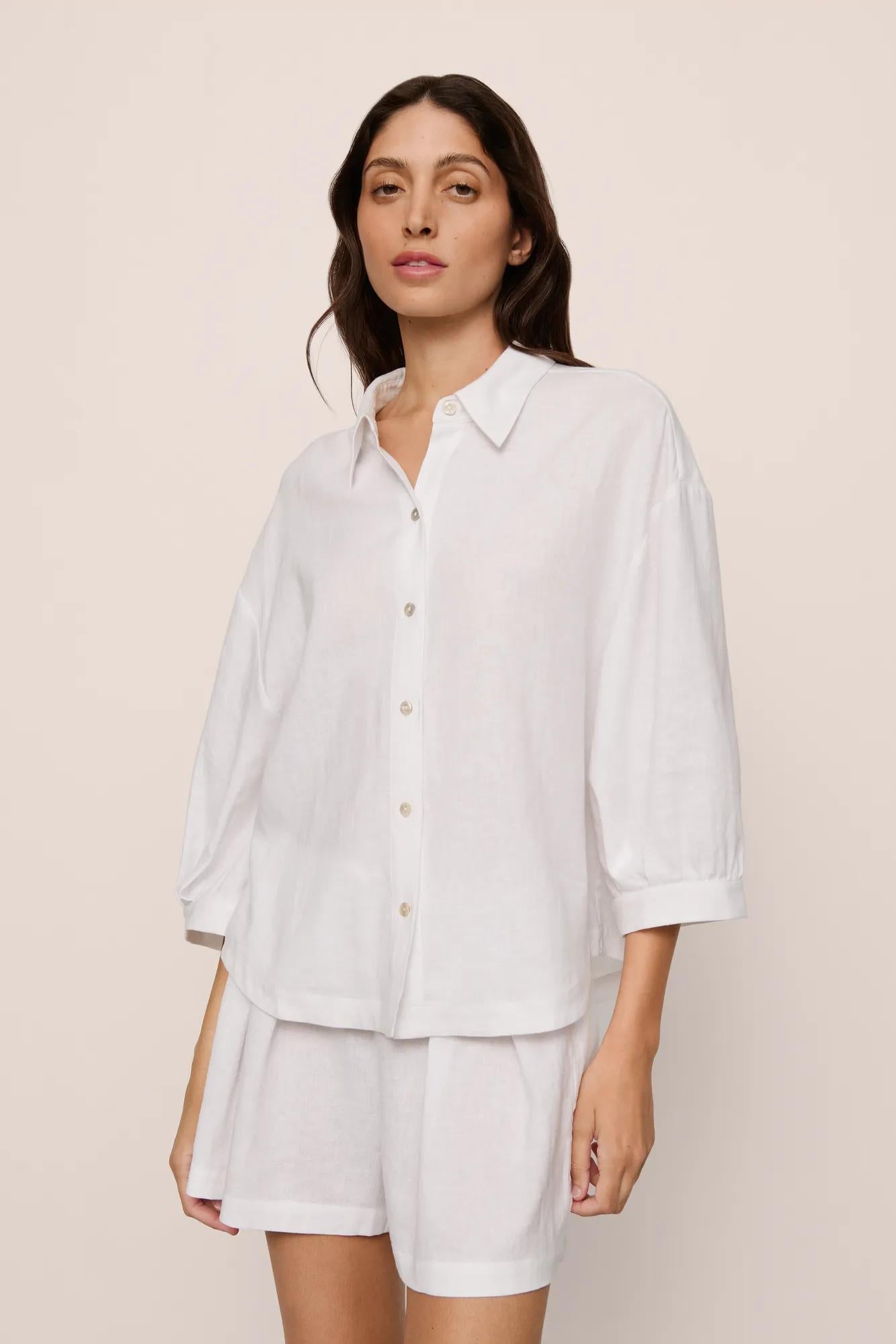Eberjey Linen Blend Relaxed Top