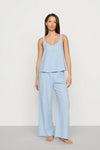 Gingham White/Summer Blue