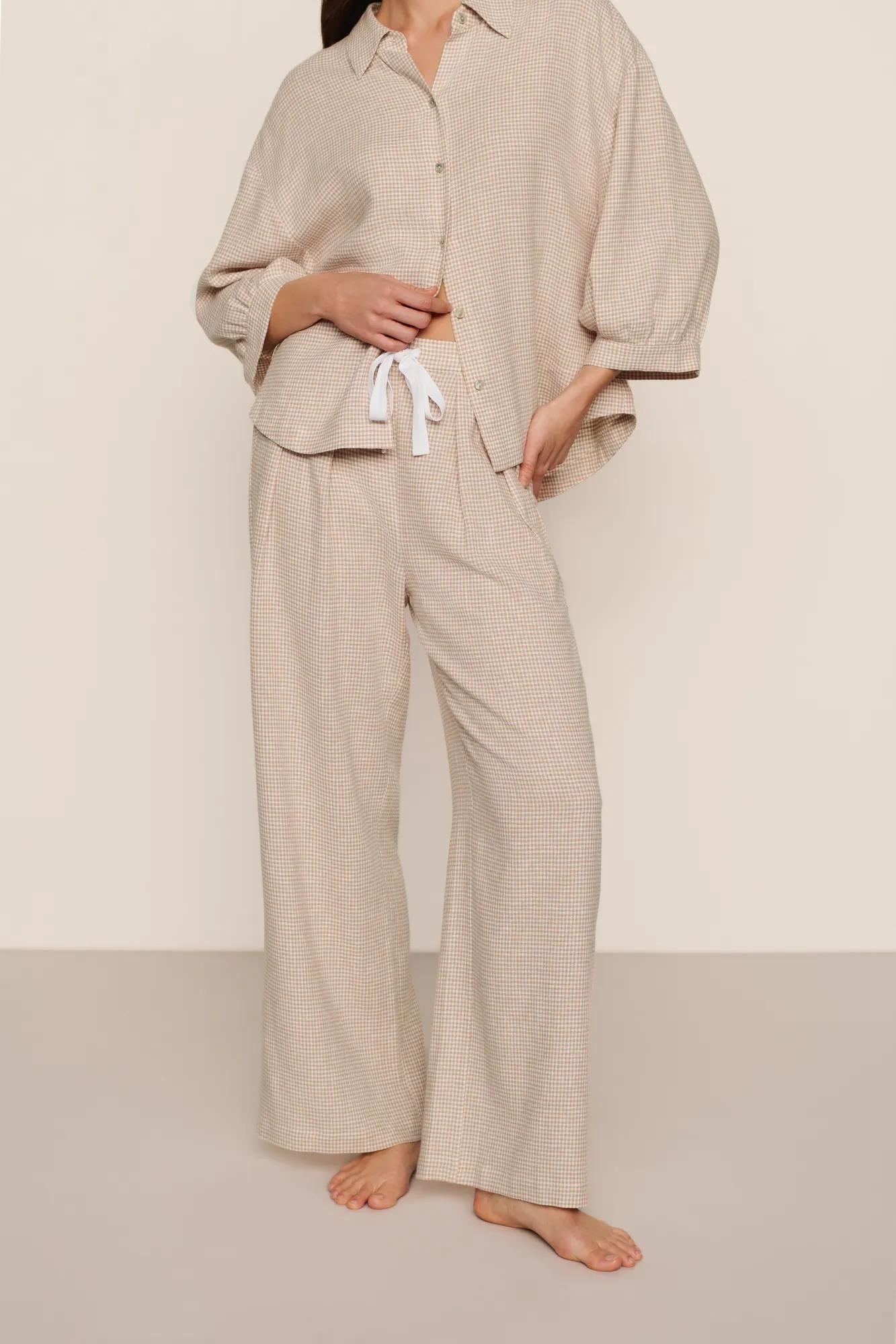 Eberjey Linen Blend Relaxed Pant