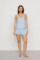 Gingham White/Summer Blue
