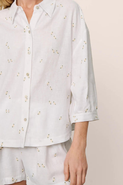 Eberjey Linen Blend Relaxed Top