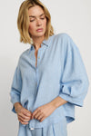 Gingham White/Summer Blue