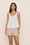 Gingham White/Warm Taupe