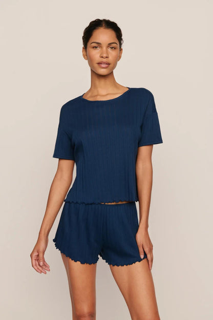 Eberjey Pointelle Short Sleeve Tee