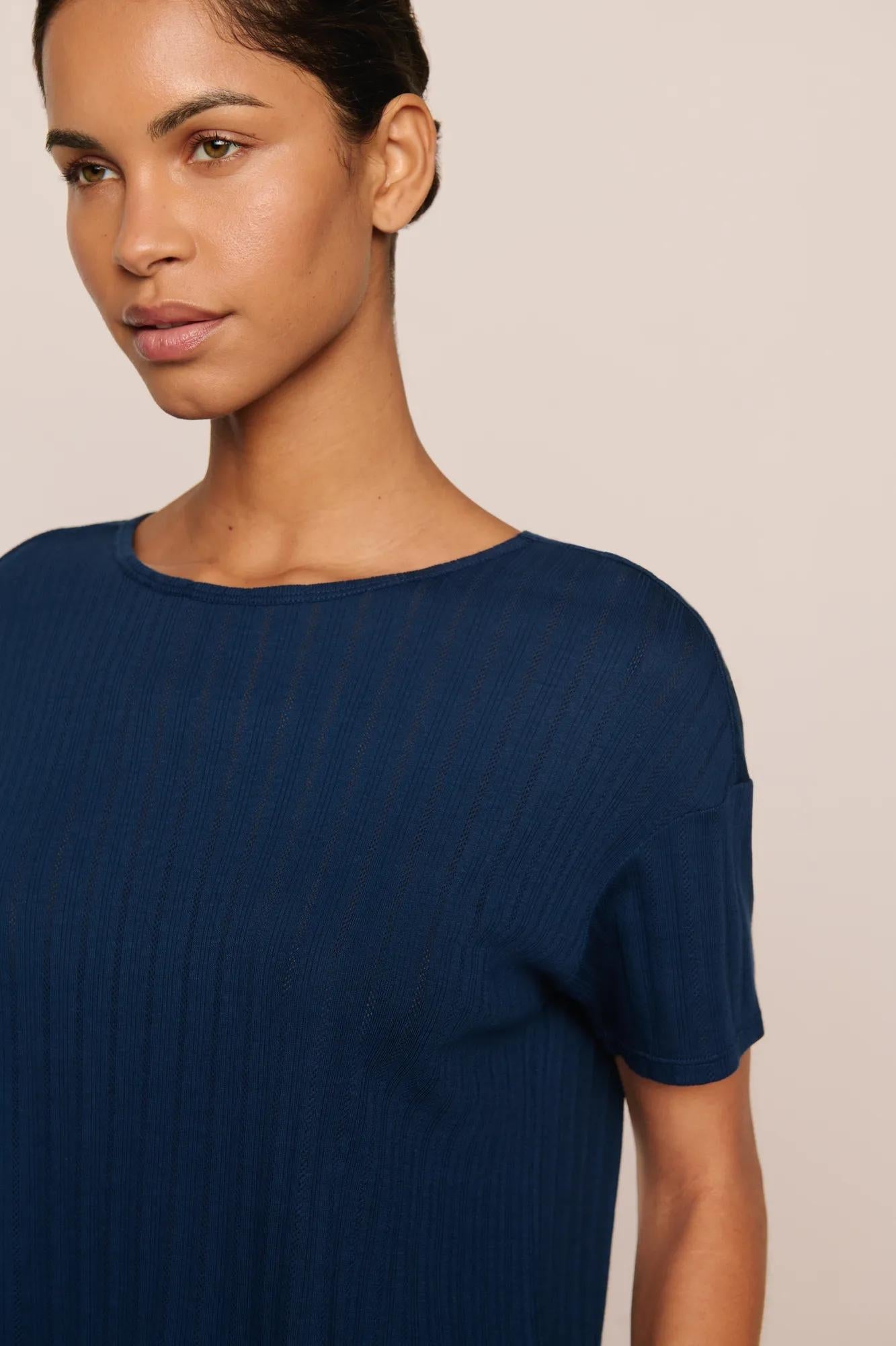 Eberjey Pointelle Short Sleeve Tee
