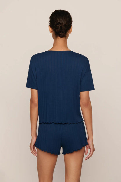 Eberjey Pointelle Short Sleeve Tee