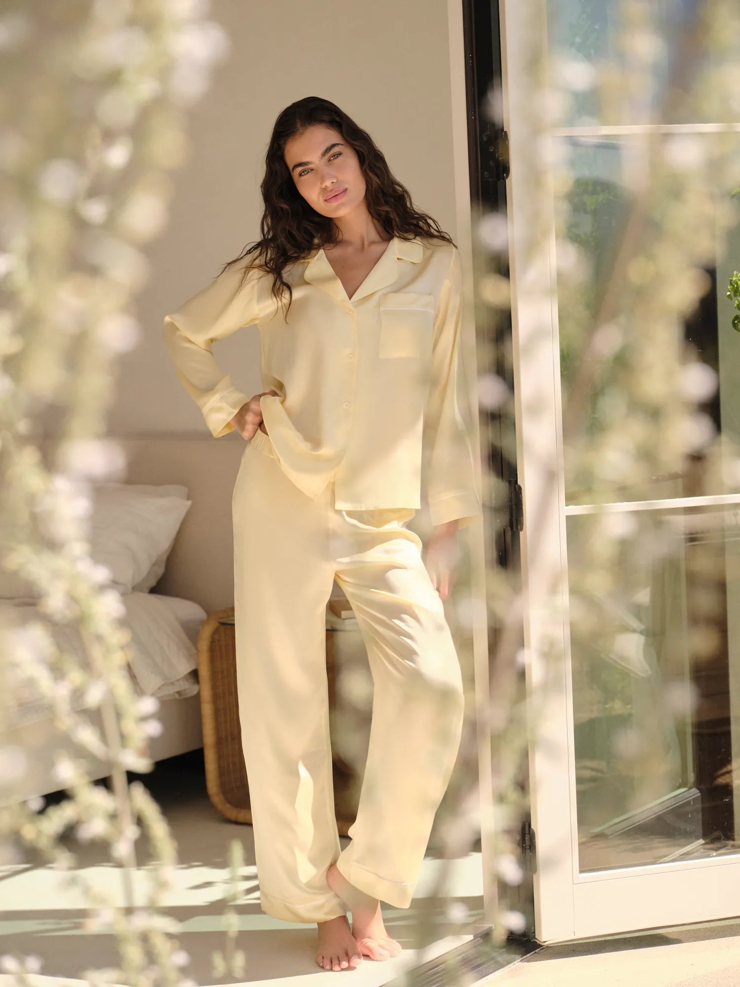 Eberjey Inez Washable Silk Long PJ Set