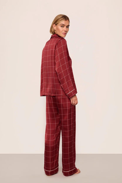 Eberjey Eberjey x Lily Aldridge - Inez Washable Silk Printed Long PJ Set