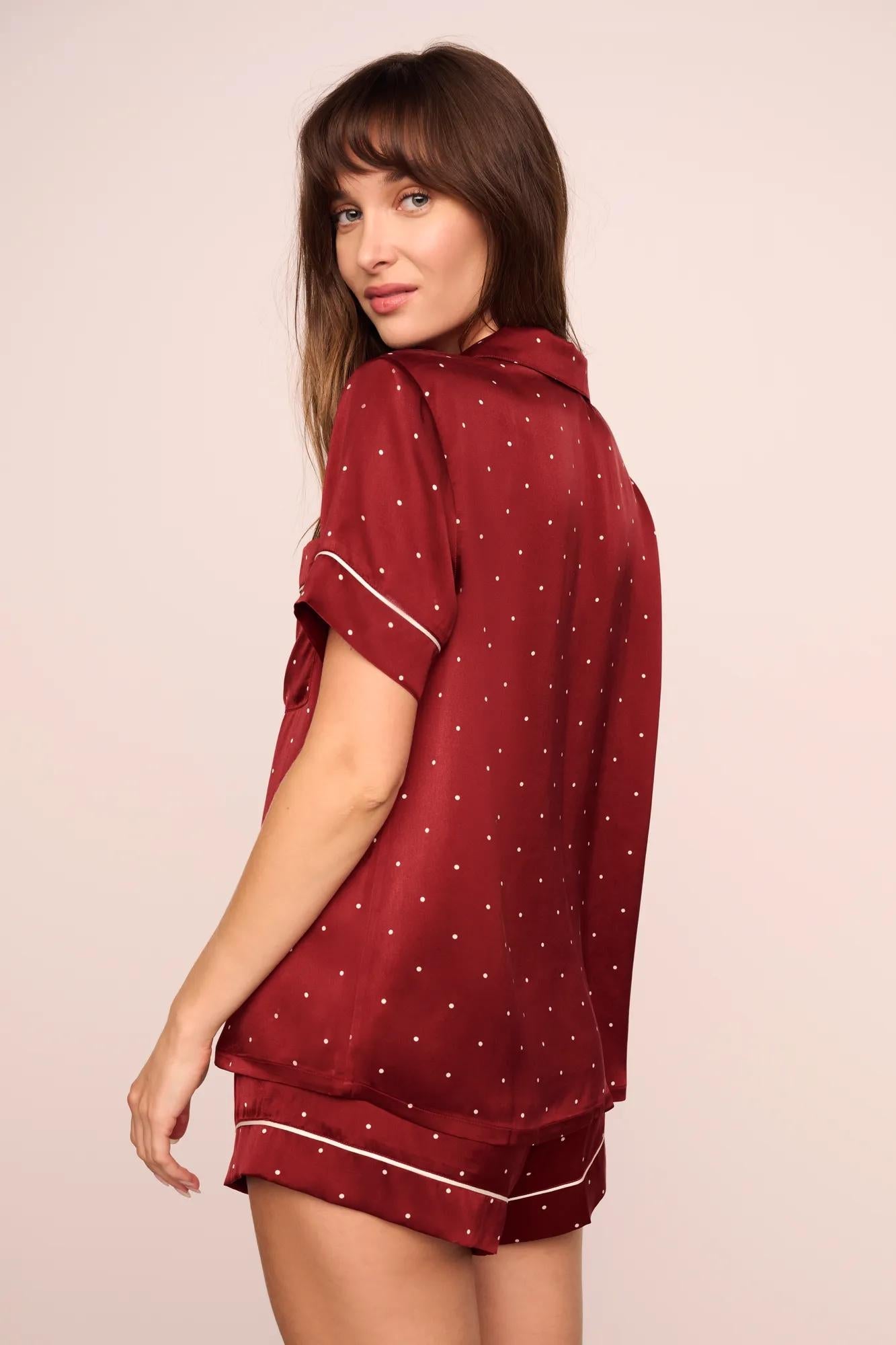 Eberjey Eberjey x Lily Aldridge - Inez Washable Silk Printed Short PJ Set