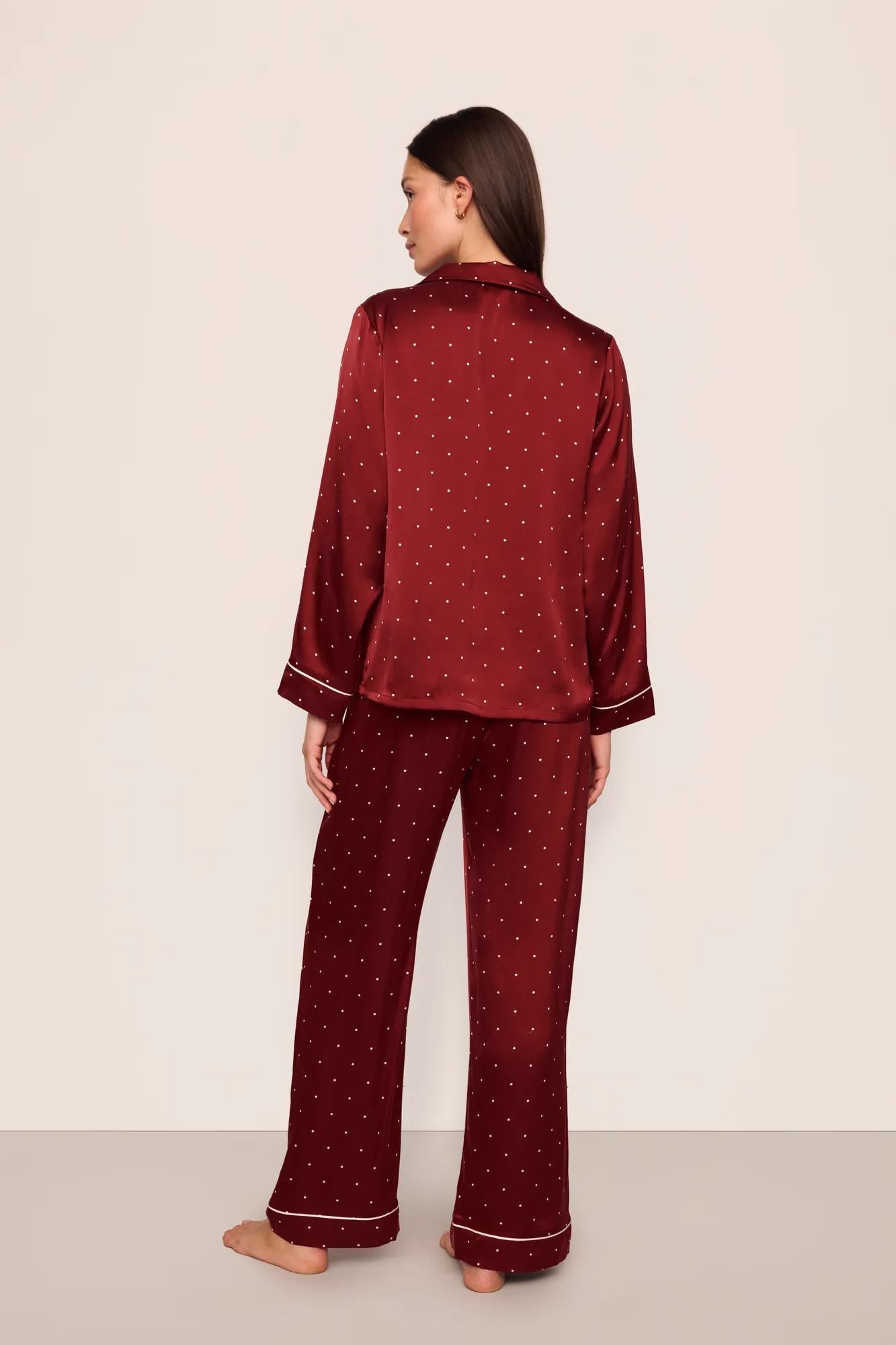 Eberjey Eberjey x Lily Aldridge - Inez Washable Silk Printed Long PJ Set