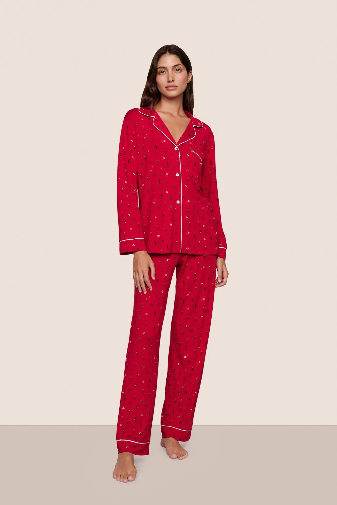 Eberjey Gisele Printed TENCEL™ Modal Long PJ Set