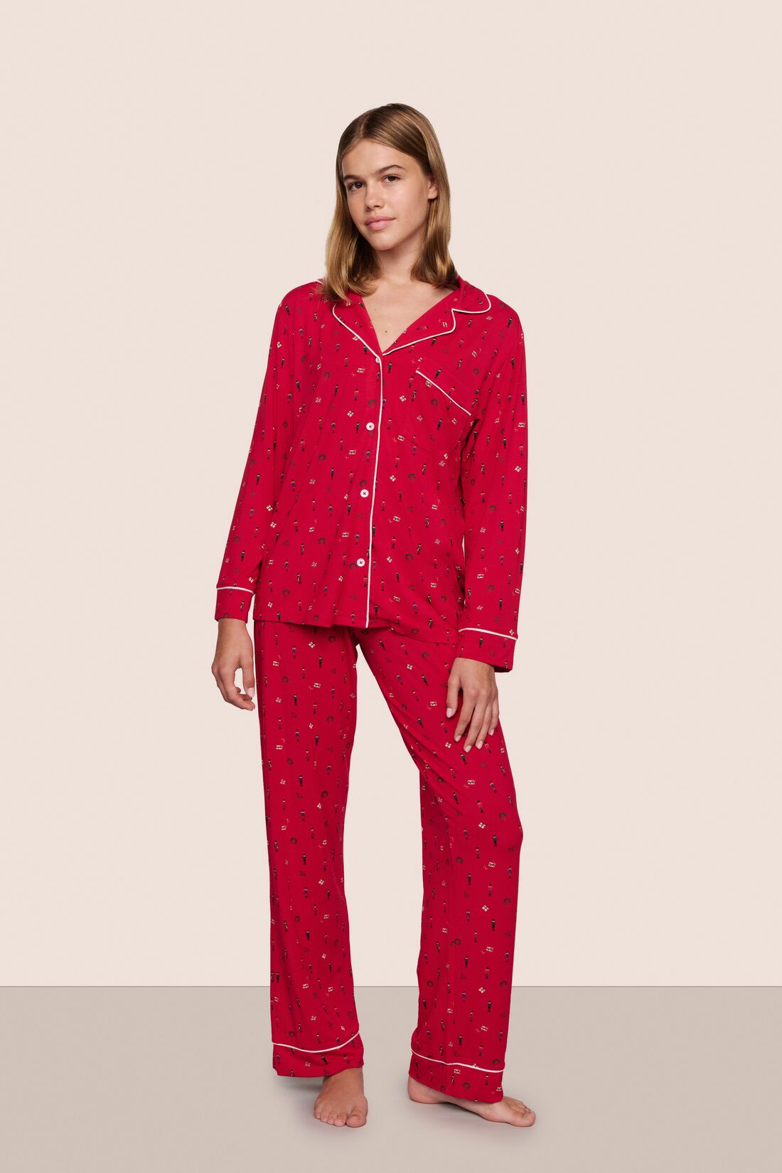 Eberjey Gisele Printed TENCEL™ Modal Long PJ Set