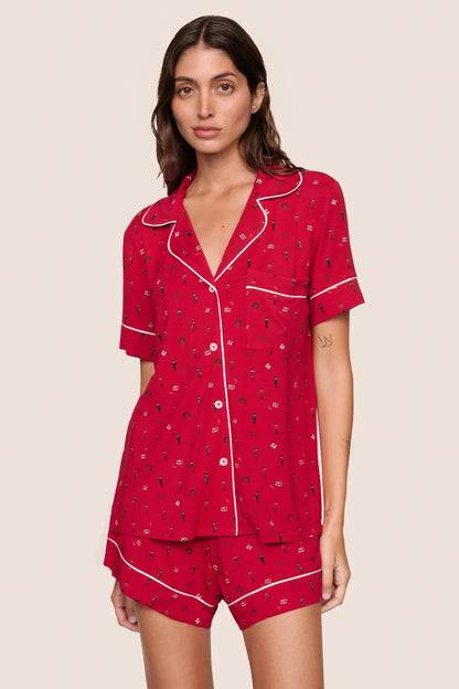 Eberjey Gisele Printed TENCEL™ Modal Relaxed Short PJ Set