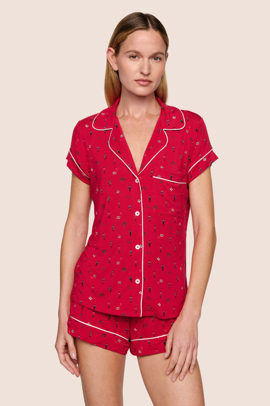 Eberjey Gisele Printed TENCEL™ Modal Shortie Short PJ Set