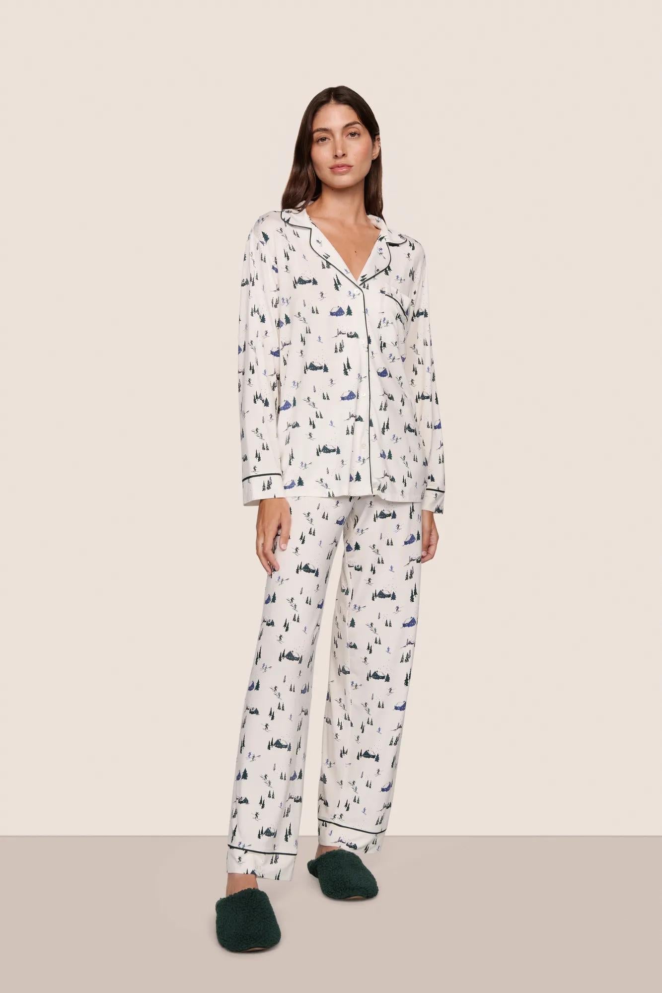 Eberjey Gisele Printed TENCEL™ Modal Long PJ Set