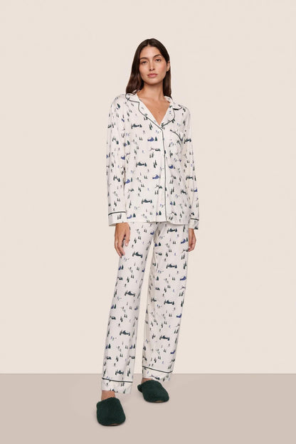 Eberjey Gisele Printed TENCEL™ Modal Long PJ Set
