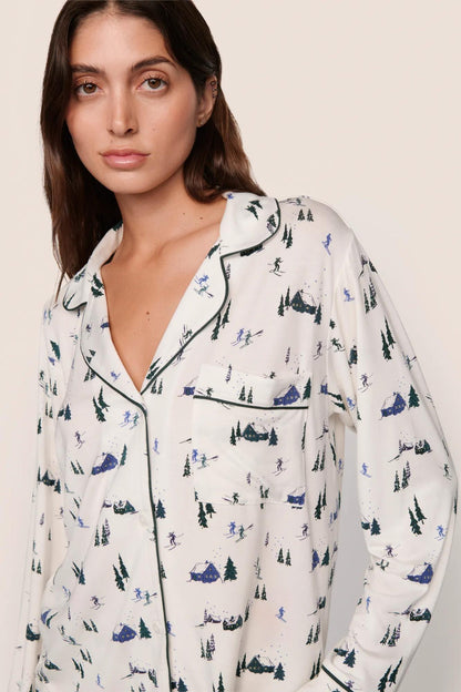 Eberjey Gisele Printed TENCEL™ Modal Long PJ Set