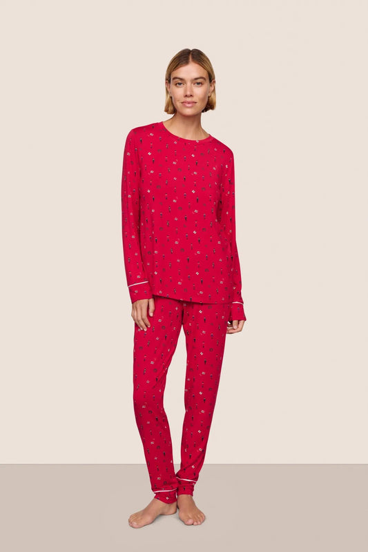 Eberjey Gisele Printed TENCEL™ Modal Crewneck PJ Set