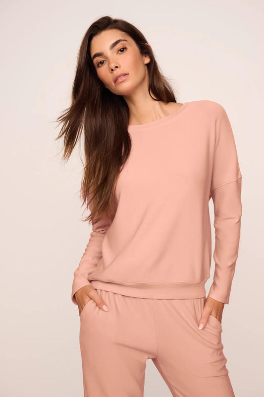 Eberjey Softest Sweats Boat Neck Pullover