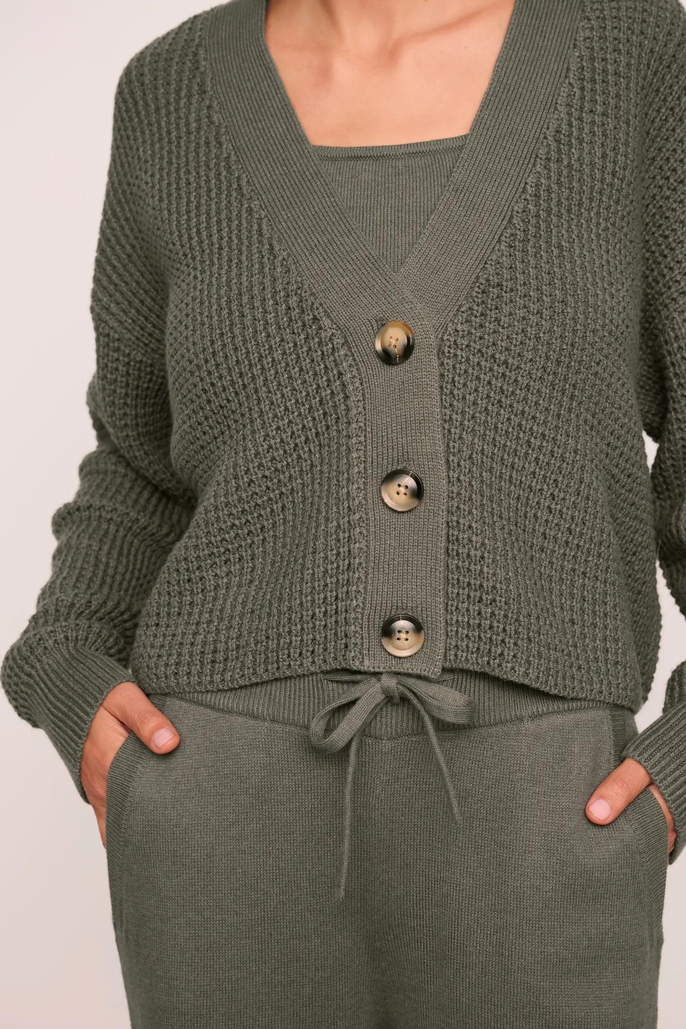Eberjey Recycled Sweater Cropped Cardigan