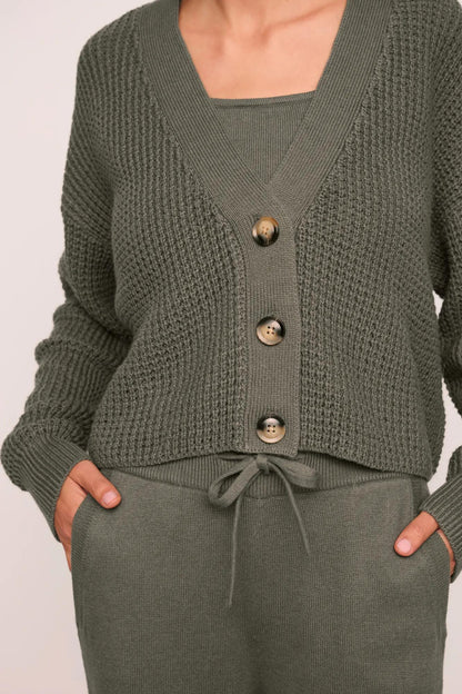 Eberjey Recycled Sweater Cropped Cardigan