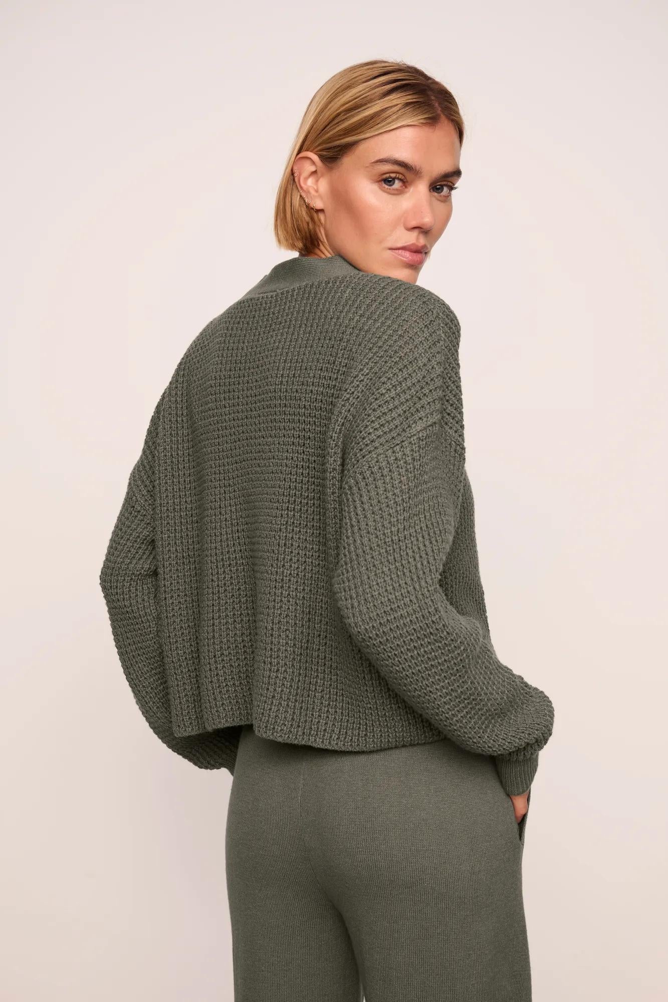 Eberjey Recycled Sweater Cropped Cardigan