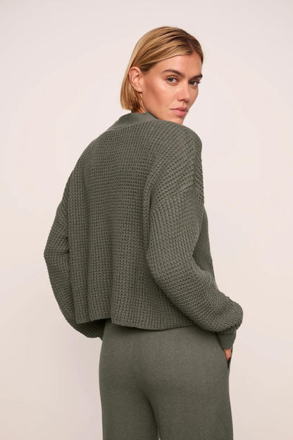 Eberjey Recycled Sweater Cropped Cardigan