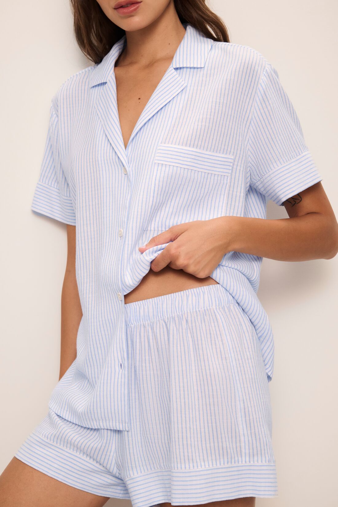 Eberjey Nautico Shortie Short PJ Set