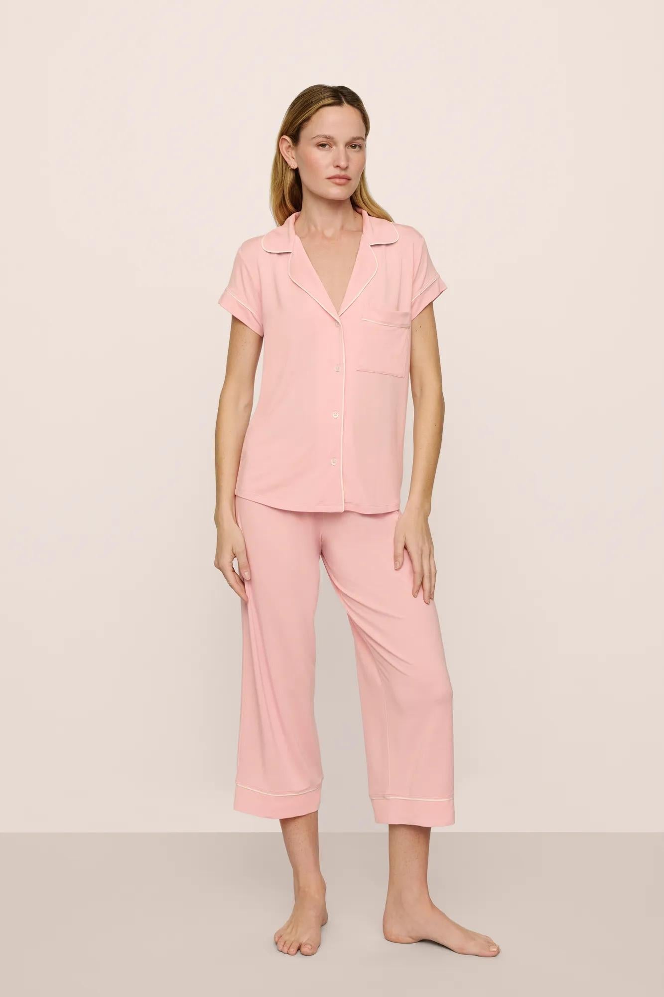 Eberjey Gisele TENCEL™ Modal Short Sleeve Cropped PJ Set