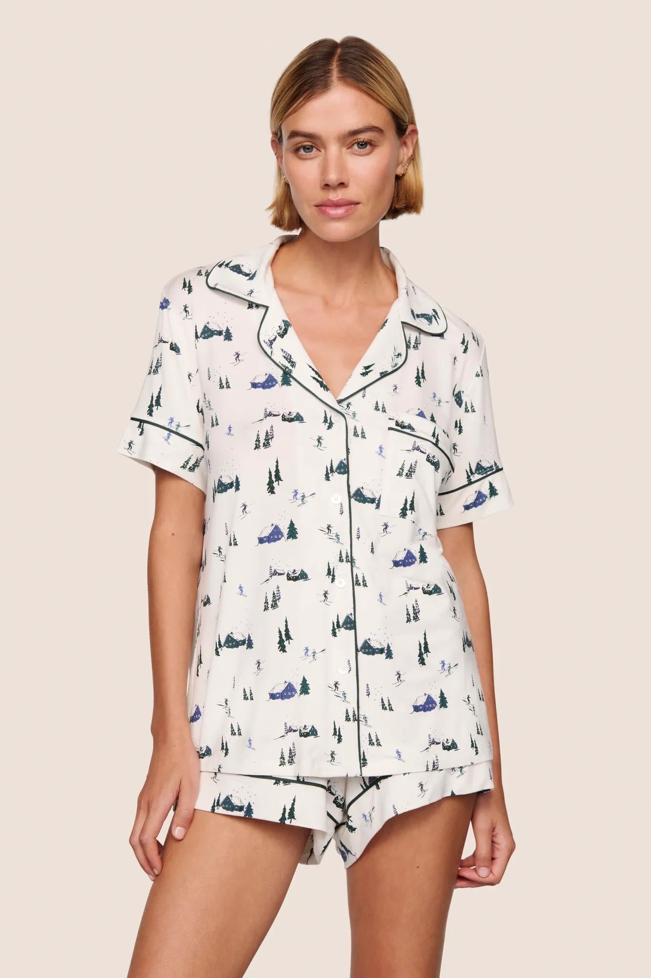 Eberjey Gisele Printed TENCEL™ Modal Relaxed Short PJ Set