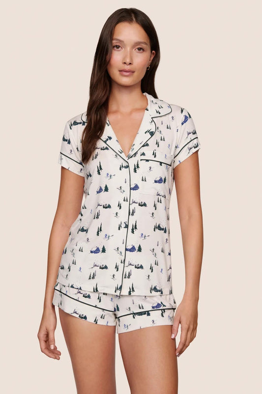 Eberjey Gisele Printed TENCEL™ Modal Shortie Short PJ Set