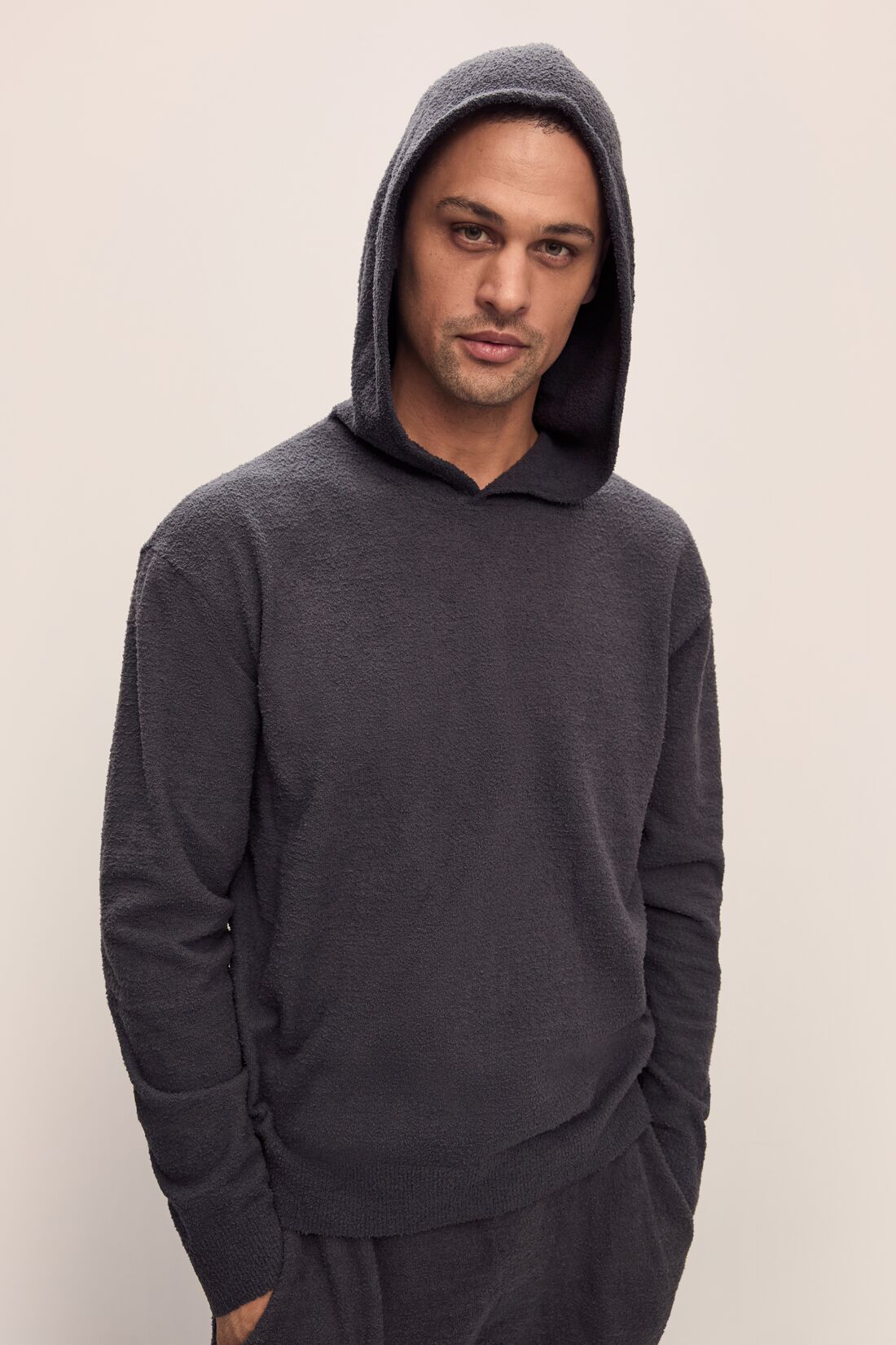 Eberjey Men's Recycled Boucle Hoodie