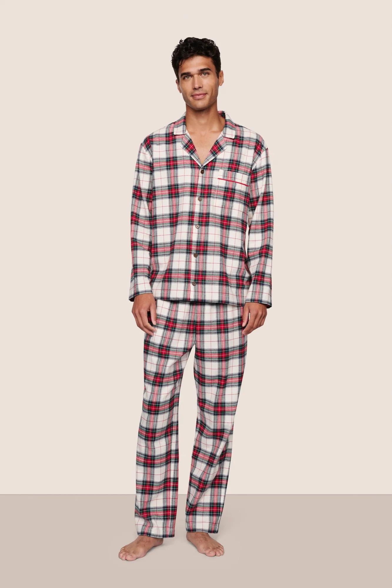 Tartan Plaid Ivory/Holly Red,X-Small