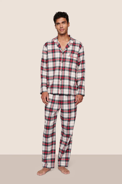 Tartan Plaid Ivory/Holly Red,X-Small