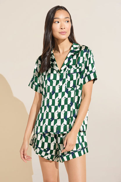 Mosaic Tile Forest Green/Navy,X-Small