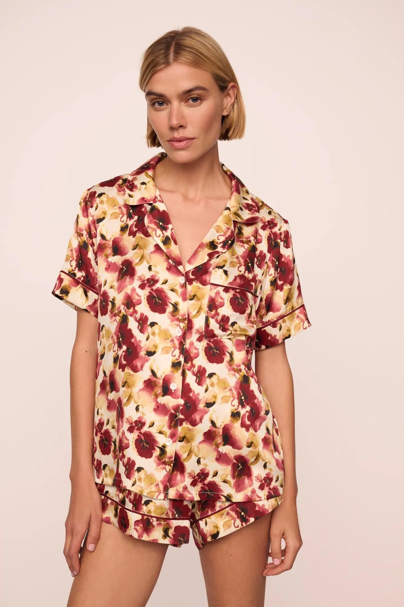 Botanical Flower Merlot/Merlot,X-Small