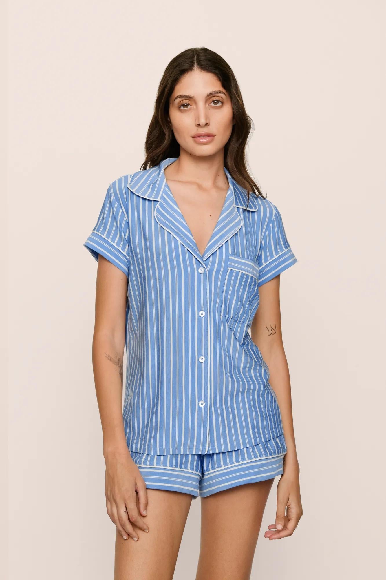 Nordic Stripes Vista Blue/Ivory,X-Small