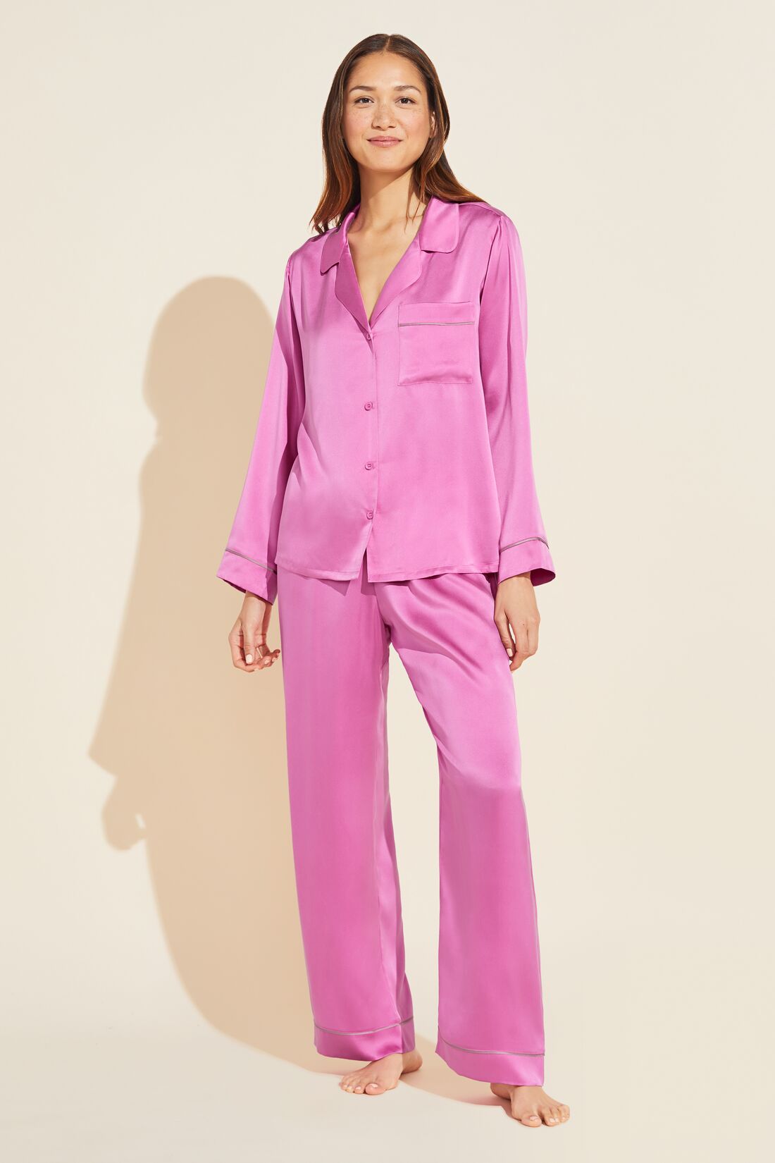 Eberjey Inez Washable Silk Long PJ Set