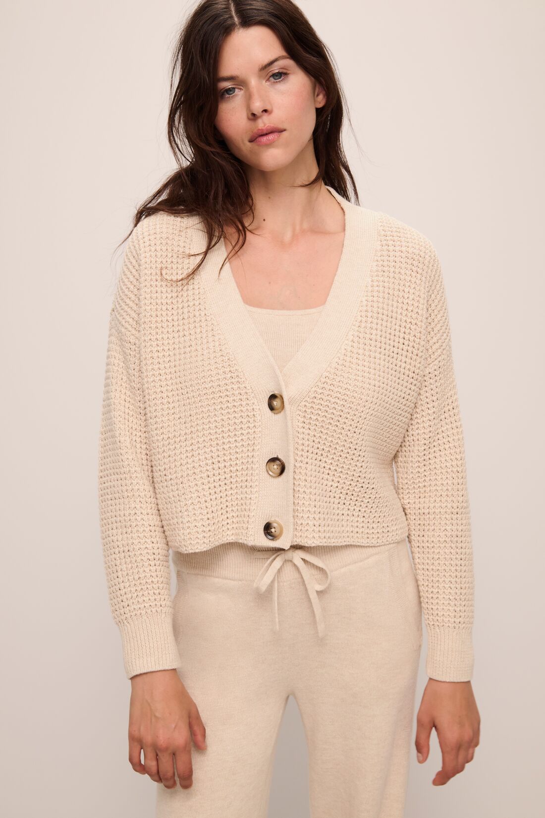 Eberjey Recycled Sweater Cropped Cardigan